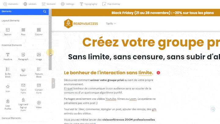 Constructeur de pages